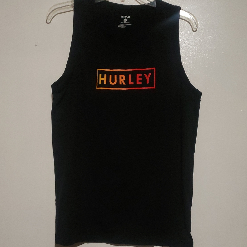 Hurley Black Tank with Vibrant Logo
